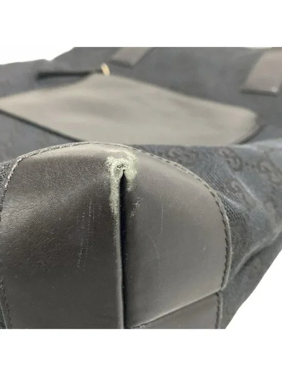 Gucci Shoulder Bag GG Pattern Black Leather - Picture 8 of 9